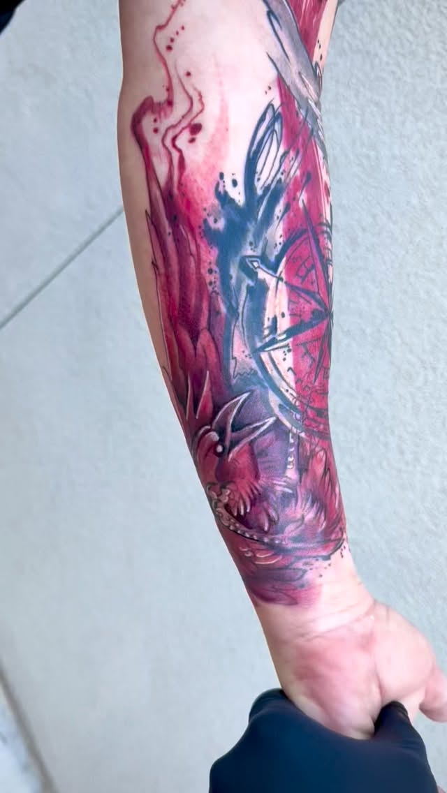 COVERUP!!!!!Some Trash/ploka sleave i just got done!
Black & grey realism smashed together with red chaos — splatter, movement, and raw emotion. This sleeve blends skull, time, and the raven in a trash / trash-polka–inspired style, where nothing is meant to be clean and everything has meaning.
Bold contrast, aggressive textures, and just enough disorder to make it breathe. This one was all about letting the piece feel alive, not polished — controlled chaos from shoulder to wrist.
Huge respect to my client for trusting the process and embracing the mess. 🖤🩸
More to come.
⸻
#truegrittattoosnewmexico #albqtattoostudio #albuquerquetattooartist #blackandgreytattoo #tattooideas #albuquerquetattoo #besttattooshopinalbuquerque
#trashtattoo #trashpolka #trashpolkatattoo #tattoosleeve #blackandgreytattoo #realismtattoo #skulltattoo #raventattoo #tattooartist #inklife #tattoodesign #tattooinspiration #controlledchaos