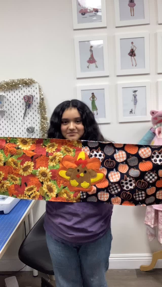 This beautiful double-sided table runner is going to decorate her holiday table with love. It is an instant treasured keepsake.