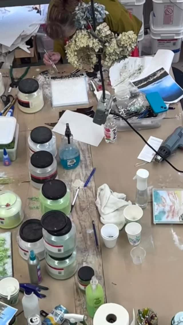 There are so many benefit when you take hands on, creative classes. Find ours at anncavanaugh.com. meganandrewsart.com. https://store-cavanaughfusedglass.square.site/