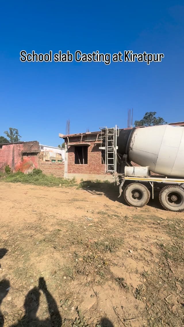 Casting Day at School site. For more contact us at 7906248981. #architecture #design #interior