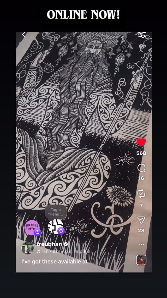 New work available by @treubhan - This large screen print on fabric is a stunning piece and new into our shop. Only one left and available now!