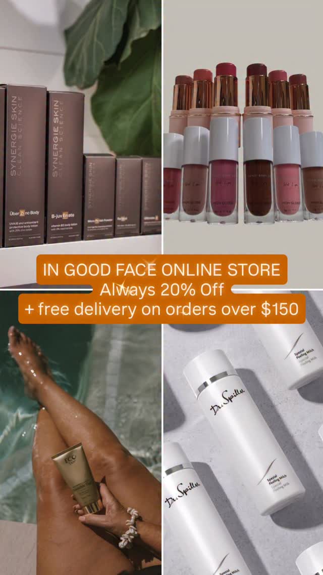 Ditch the Black Friday hype — Premium skincare always 20% off.
From Synergie Skin to Dr Spiller and our best-selling summer essentials from Bondi Body Co. and Eco Tan, shop trusted formulas used in-salon. Delivered Australia-wide.
Tap to shop or visit shop.ingoodface.com.au
#ingoodface #australianskincare #beautyessentials