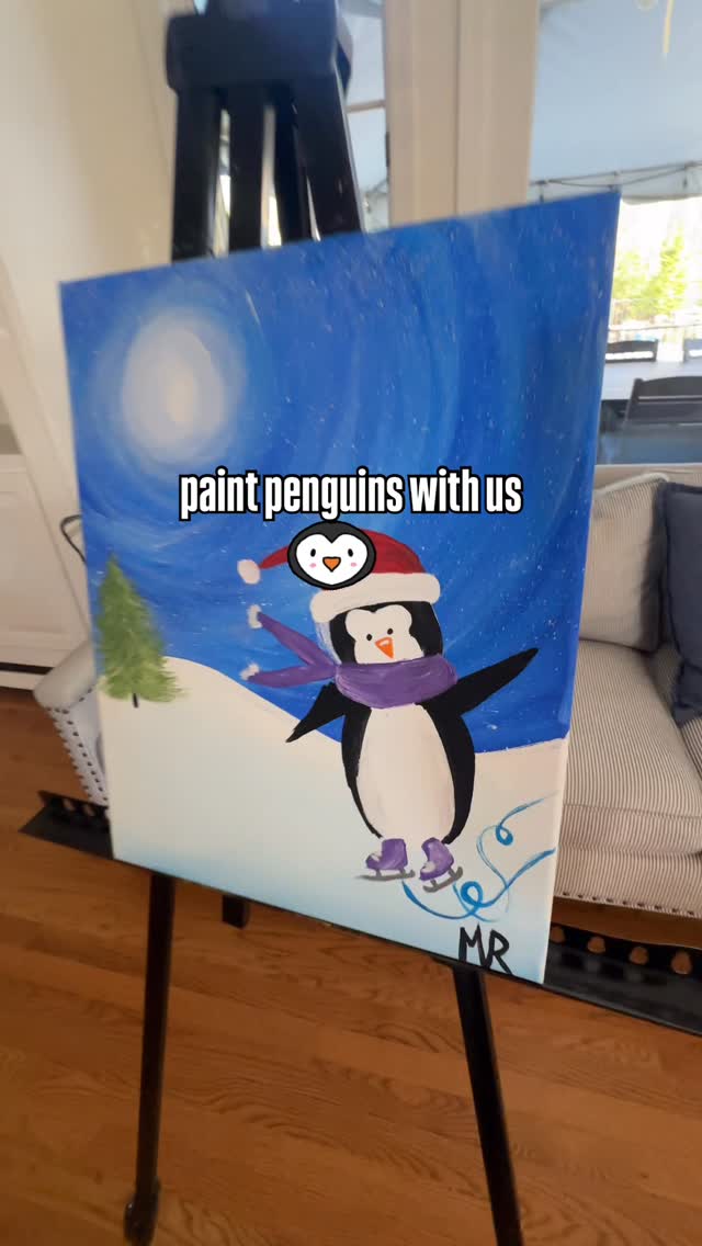 Super fun Penguin Paint Party for our Girl Scouts! π§ #splashlabparty