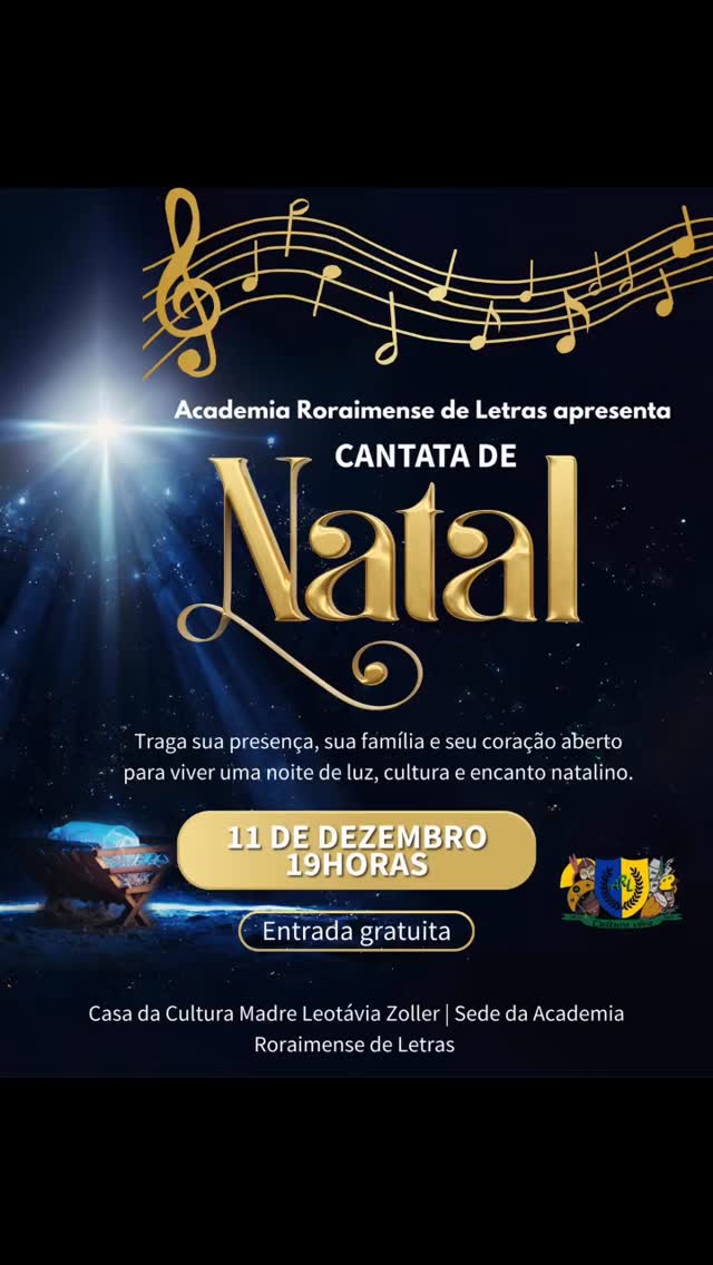 Cantata de Natal no jardim da Academia Roraimense de Letras. Alunos e professores da Escola de Música de Roraima.
