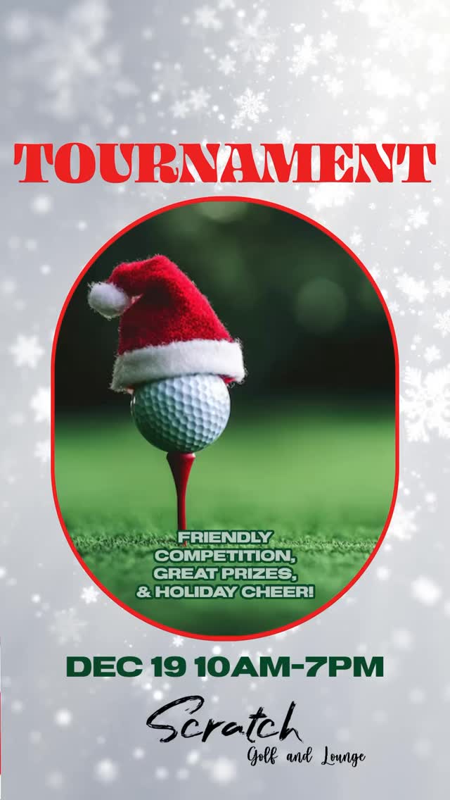 Join us on Friday, Dec 19th, for a festive day full of golf & holiday cheer! Register now on our website under the “events” tab. Whether you’re a seasoned scratch golfer or just looking to swing a club for fun, our lounge provides the perfect, cozy setting for your winter golf fix⛳️🏌️❄️ #scratchgolfandlounge #golfsimulator #colorado #golf #bar #westminster #indoorgolfsimulator #golfreels #golftournament⛳️