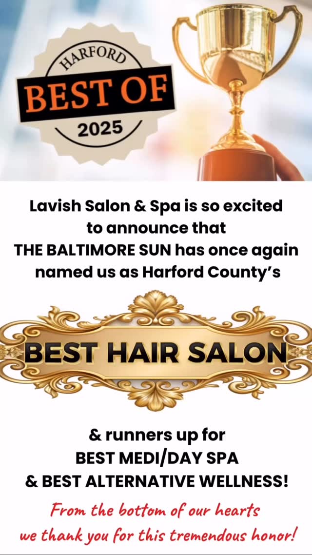 📣ALL THANKS TO OUR INCREDIBLY TALENTED TEAM & THE SUPPORT OF —YOU— THE VERY BEST CLIENTS, FAMILY & FRIENDS- thank you for this tremendous honor!!!❤️
🙏In these tough times where we are watching Small Businesses all around us close - we all much know how very lucky we are to have your support & your business & we are so grateful!!
💛Thank you so much for voting for our Salon & Spa that our ladies pour their blood, sweat & tears into!! We are so proud of our hardworking team!!