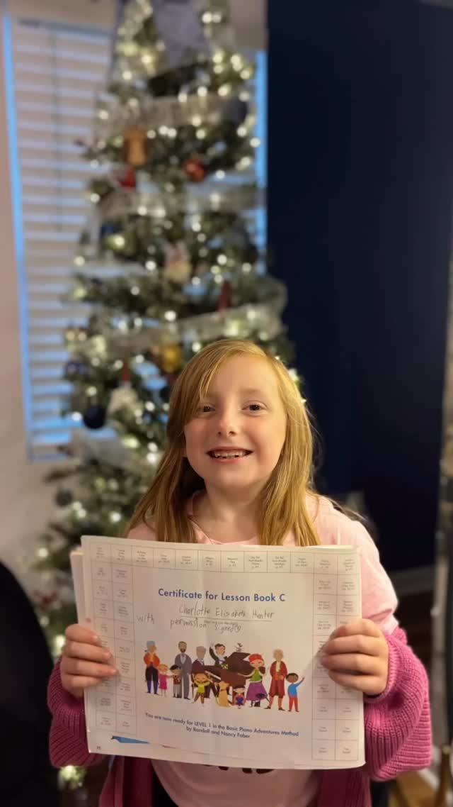 And she’s done! On to the book 1s!!!!
#pianolessons #violinlessons #pianoadventures #levelingup #yeahthatgreenvillesc #simpsonville