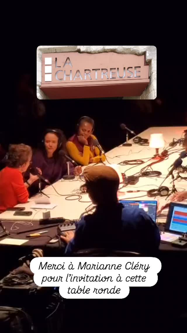 Un grand merci à Marianne Cléry pour l’invitation à cette table ronde à la Chartreuse sur les écritures des Outre-mer avec Daniely Francisque et Adeline Flaun.