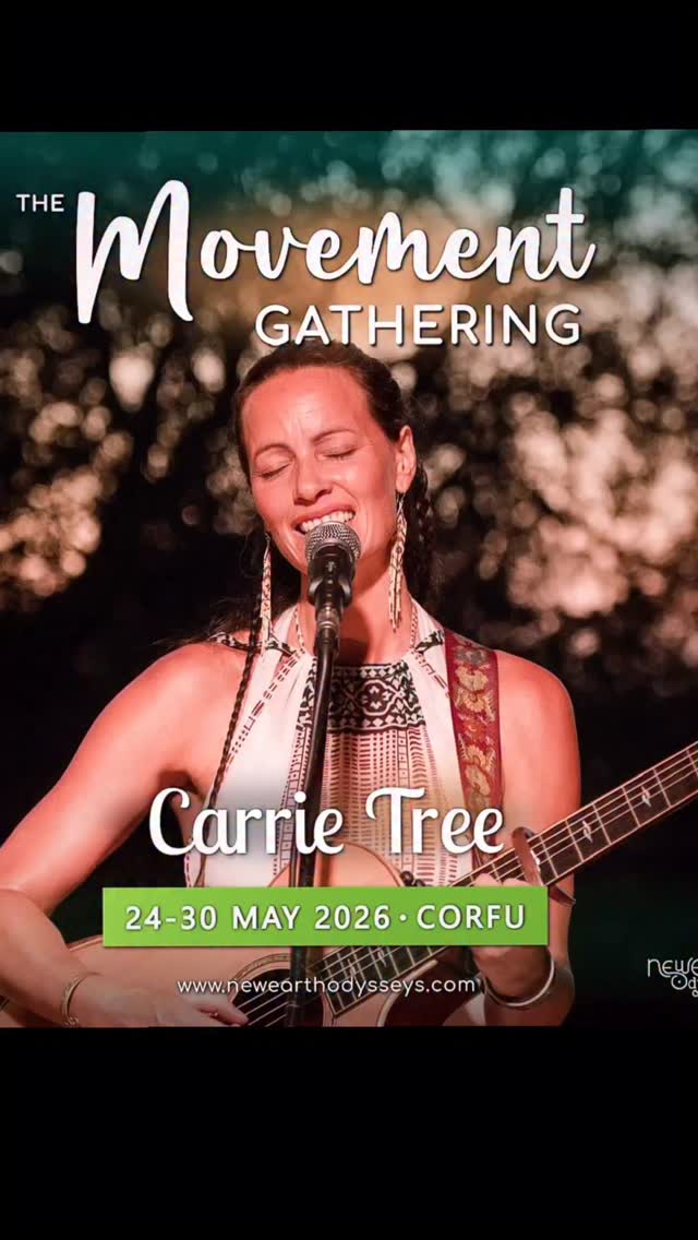 I am happily onboard the music team at The Movement Gathering in Corfu, Greece next spring for my 3rd year! 24 - 30 May 2026.
And I warmly invite you to come & join us for this beautiful journey & retreat ✨
I have a discount code ‘CARRIE108’ for a few folks so use that if you book ✨
I’ll be playing a concert one evening with @kalyanmitto & also part of the unique improvisational music team throughout the week!
Just to clarify - it’s not just about dance… It’s about the movement of life that flows through us… ✨
And combined with the delicious sensual backdrop of Corfu,
covered in spring flowers.. 🌸
The deep Greek blue ocean, delicious food,
a sweet heartful community of people coming together from different places of the world
To share things that matter to them.
It’s a balance of inspiring facilitated workshops & sessions,
Plus time for ourselves & the spontaneous magic that loves to happen in those environment.
If you are interested to be apart of this, you can find the link in my bio linktree or follow @newearthodysseys.
Early bird ends 31st Dec so it’s a good time to jump in if you feel it ❤️
