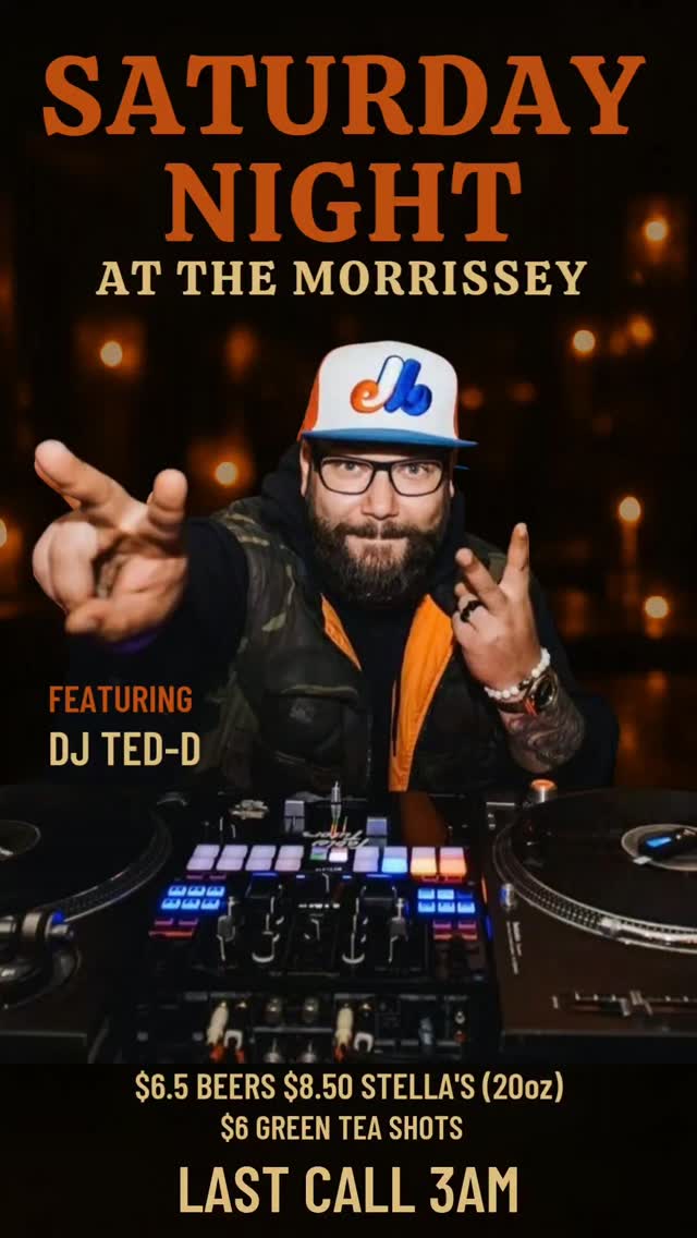 Its Saturday night! Join us and @djteddmusic for the last Saturday of 2025!
_
#TheMorrisseyPub #SaturdayNightVibes #VancouverNightlife #VanCityNights #DJ