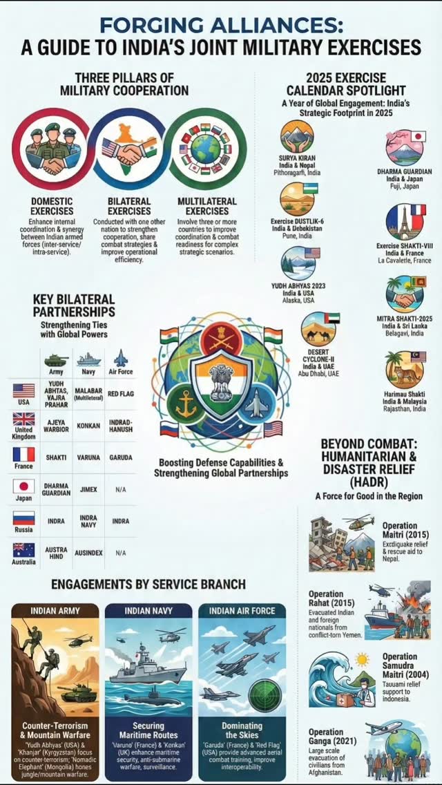 ALL MILITARY EXERCISES 2025 -26
.
.
.
.
.
#currentaffairs #afcat #capf #cds #nda 2026 exam