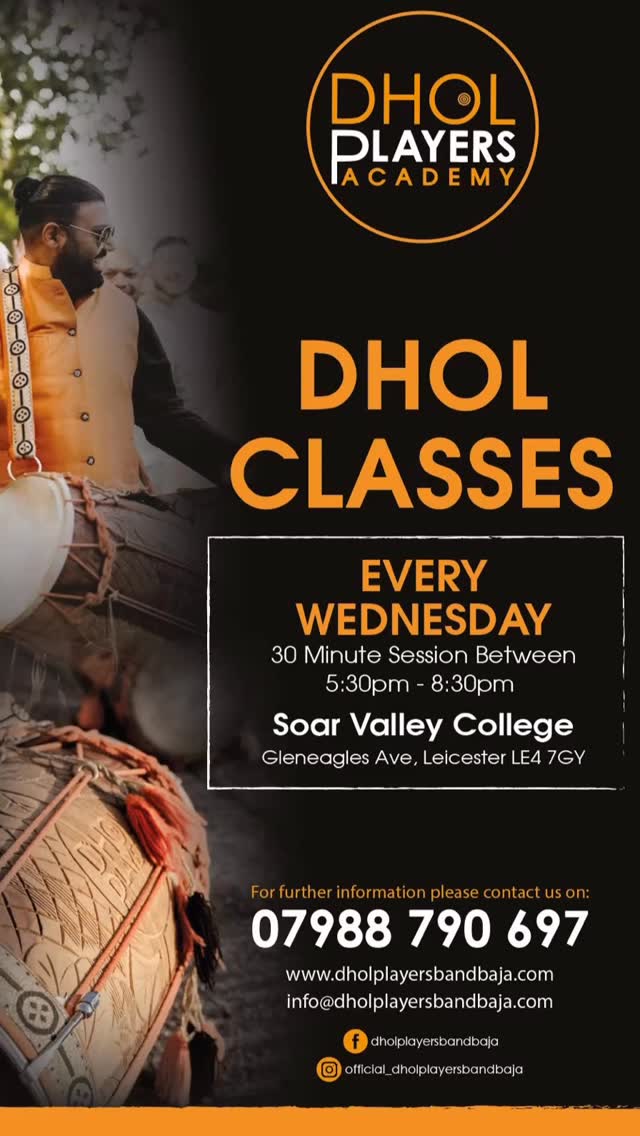 Our Dhol Academy Family Is Growing!
Over the past year, we’ve created a warm, welcoming space where students of all ages can learn, grow, and truly enjoy the art and energy of playing dhol.
We’re excited to announce that we’re now opening up 20 new spots for anyone who wants to join our growing community!
Ages 6+ welcome
Adults welcome too
Small group sessions (3–5 students)
Every Wednesday | 5:30pm–8:30pm
30-minute focused, fun sessions
Whether you’re picking up the dhol for the first time or getting back into it, this is the perfect chance to jump in, learn at your own pace, and enjoy the journey with us.
Message us to book your spot — we’d love to have you on board! 07988790697
#DholAcademy #LearnDhol #DholClasses #DholLessons #PunjabiMusic #BhangraVibes #DholInstructor #MusicCommunity #LearnSomethingNew #Bradford #Leeds #Manchester #UKDhol #DholLife #NewStudentsWelcome
