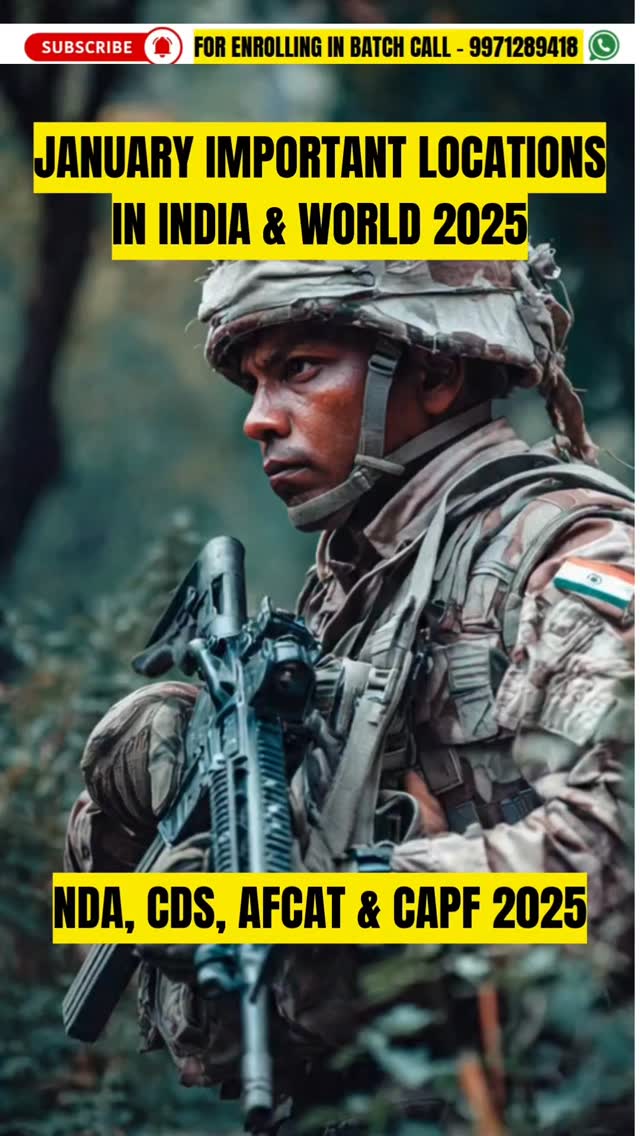 PLACES IN NEWS JANUARY 2026 FOR DEFENCE EXAMINATION
.
.
.
.
#ssbinterview #nda #cds #afcat #capf