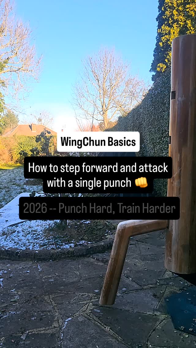WingChun Basics: How to step forward and attack with a strike - 'Zong Kuen' - Thrusting punch.
First observe the main distance. This is the distance where you need a single step forward to reach the target. 📏
Next prepare your punch, everything needs preparation before movement.🫡
Then use the tension in your stance to quickly step forward, moving your body in a strong, powerful, upright position, towards the opponent.💪
TRAINING TIP; Focus on moving your knee forward as opposed to your foot, this way you will hit the target before your foot lands on the ground 🚀
Now execute your punch as you propel your body forward. Strike the target with your fist with good timing, keeping you whole body strong and moving at speed. Make sure you punch through the target. Be as strong as you can be attacking with 100% power. 🏋️
TRAING TIP; Don't forget to breath on the strike! 💨
Finally land your foot on the ground to create a new stance and immediately regain complete body tension in your stance.
2026 - Punch Hard 👊 Train Harder 💪
#wingchun #selfdefense #sat #combat