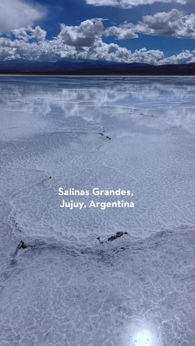 This is one of the largest salt flats in South America, sitting at over 3,400 meters above sea level in the Puna region of northwest Argentina. After rainfall, a thin layer of water forms on the surface, creating natural reflections that turn the flats into a mirror.
Today conditions lined up perfectly, so I took the drone up and captured a few slow, steady passes to show the scale and patterns of the area.
Salinas Grandes is often passed through on the way to other destinations, but when the light and weather cooperate, it’s worth stopping and taking the time to really see it.
#SalinasGrandes #Jujuy #Argentina
#DroneFootage #TravelReels #LandscapeVideo
#SouthAmericaTravel