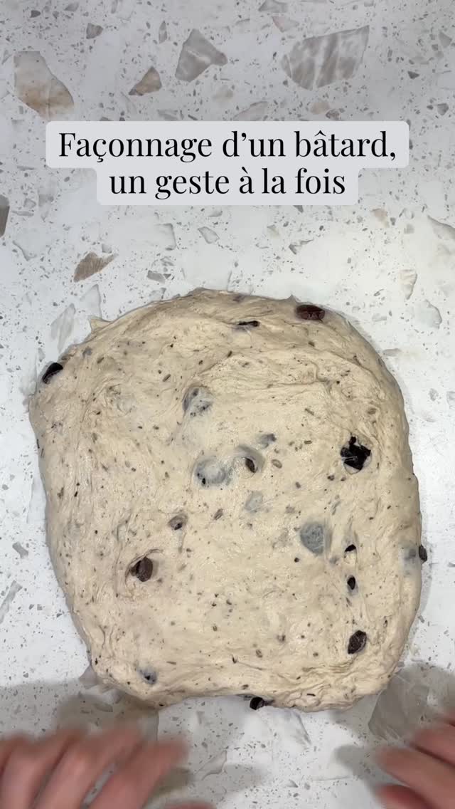 Aujourd’hui
Façonnage d’un bâtard
Créer juste assez de tension, en douceur
Un moment clé
Le bon geste, au bon moment
#ApprendreLeLevain
#SurLaRouteDuLevain
#APasDeMie
#FaçonnageDuPain