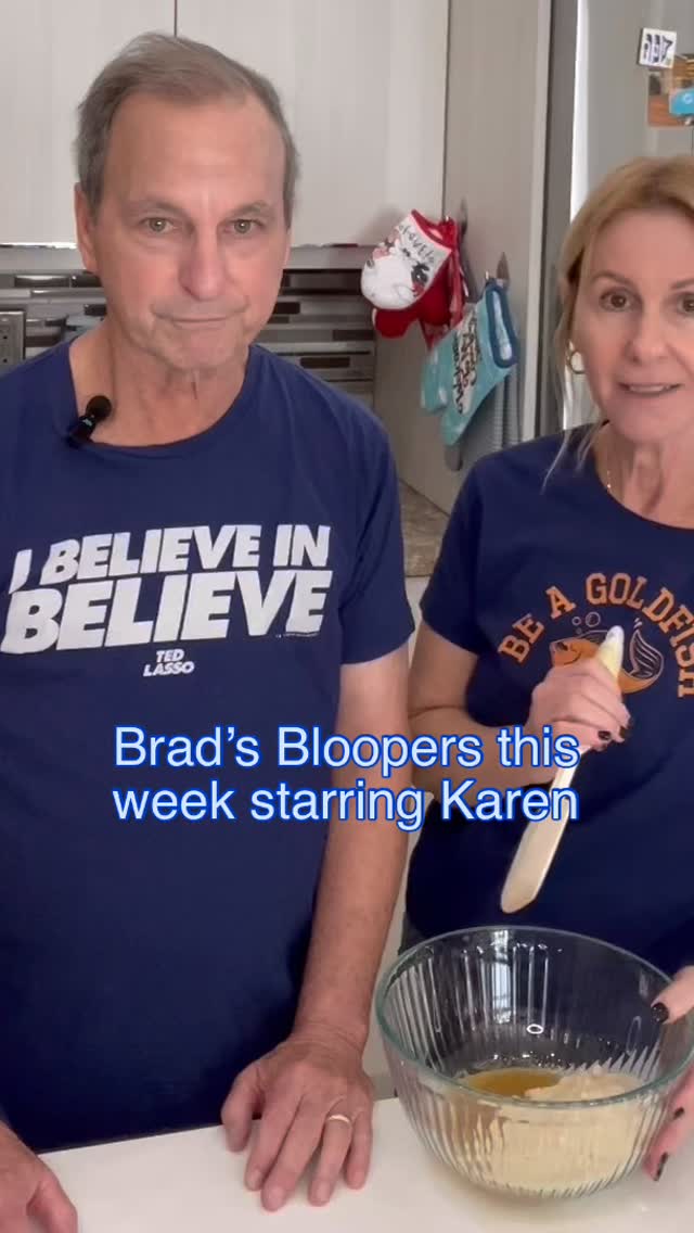 @karenlhacker owns Brad’s Bloopers this week. It was like I had no clue how to talk🗣️bake👩🍳or move💃@bhacker59 was so happy I took center stage this week for our shortbread biscuits. Entire Better Baking With Brad episode to follow.