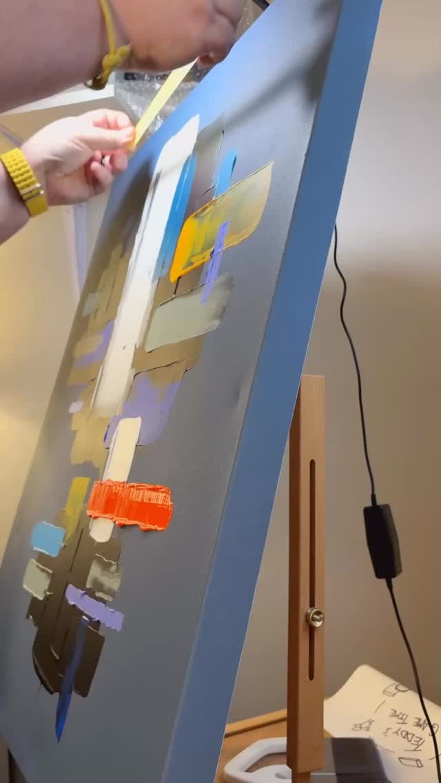 One line .
These hard lines have become a big part of my process.
I like the slowness of them, the time it takes to place them just right.
A small decision, but one that quietly changes everything.
#art #abstractart #wip #artoftheday #artistsoninstagram