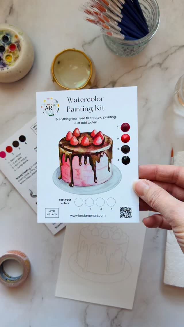 Is your mouth watering yet???
A watercolor kit so good you could eat it. 😉
I’ve got so many new designs coming and this is one of them - now in the shop.
It’s the perfect birthday gift no matter how you slice it (pun intended). 🍰
Either gift it as-is or paint it and gift it either as a framed artwork or as a card. 🎁
Bonus: you can transform your painting after it’s done. In the coming weeks I’ll be sharing all the ways you can use your cute paintings once they are completed.
Happy painting!
#landaruen #watercolorkits #landaruenartshop #landaruenwatercolorkits #watercolor