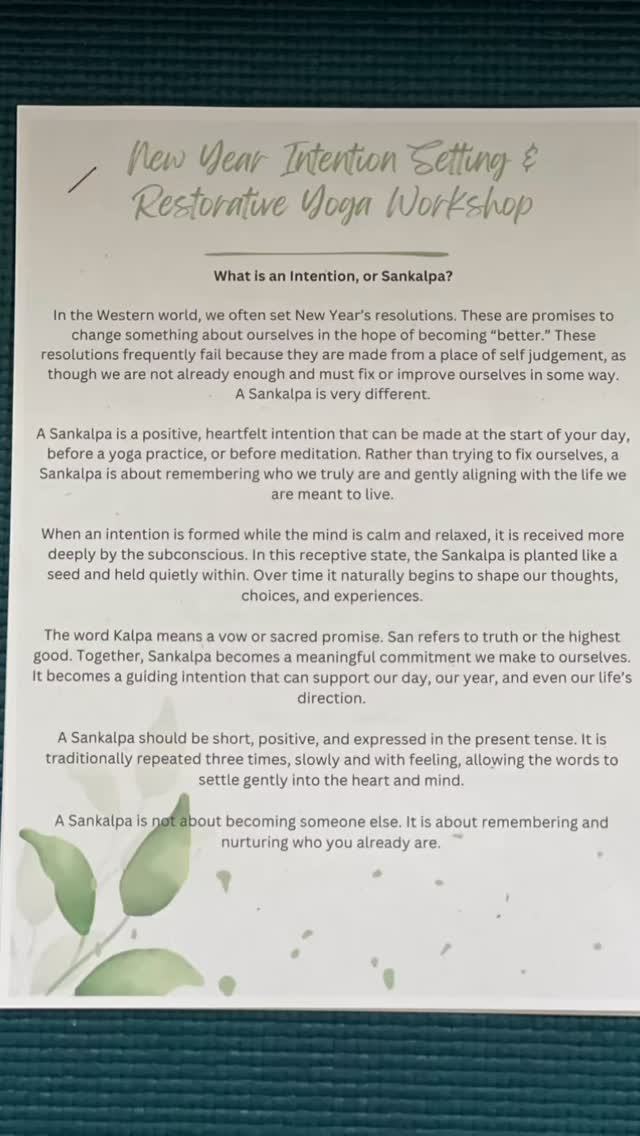 All set up for my annual New Year Intention Setting & Restorative Yoga Workshop 🙏 #mindbodyconnection #mindfulmovement🧘♀️ #restorativeyoga #intentionsetting