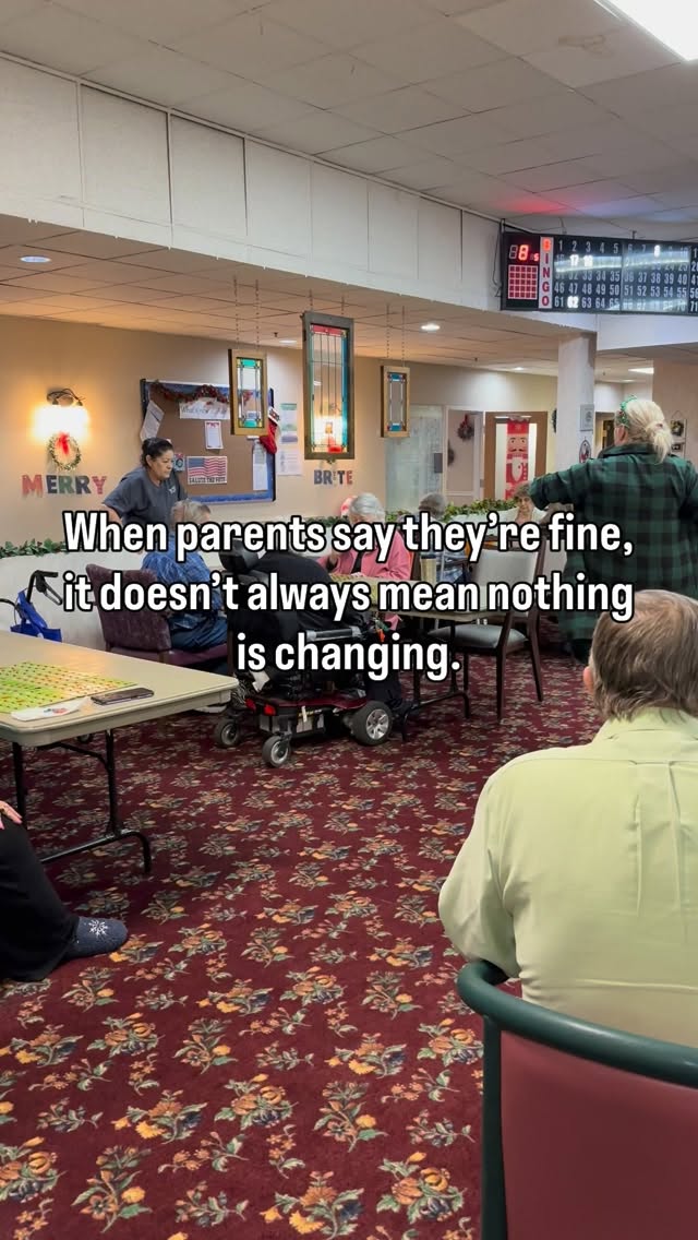 “Fine” often means managing quietly.
Or not wanting to worry you.
Or hoping things don’t have to change yet.
Small shifts in routine, safety, or energy are not failures.
They’re early signals.
Noticing them early gives families more options and less stress later.
If you’re starting to wonder what these changes mean, comment SENIOR for my Senior Transition Guide.
early signs aging parents |
aging parents support |when parents say they are fine | senior transition planning | help for aging parents | certified senior advisor
