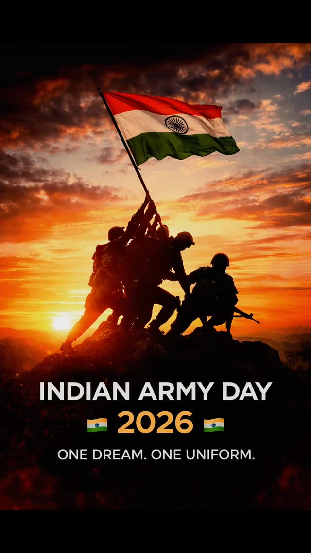 Indian Army Day 2026 ๐ฎ๐ณ
Salute to those who serve.
Strength. Sacrifice. Discipline.
Some wear it with pride.
Some are preparing to earn it.
2026 โ the goal is clear.
Comment **YES** if youโre working for this uniform ๐ช
โฏ
โฏ
IndianArmyDay,IndianArmy,ArmyDay2026,DeshKeLiye,FaujKaJunoon,FutureFauji,DefenceAspirants,SSBPreparation,AFCAT,CDS,SSCTech,OfficerLife,MilitaryMindset,UniformGoals,NationFirst,JaiHind