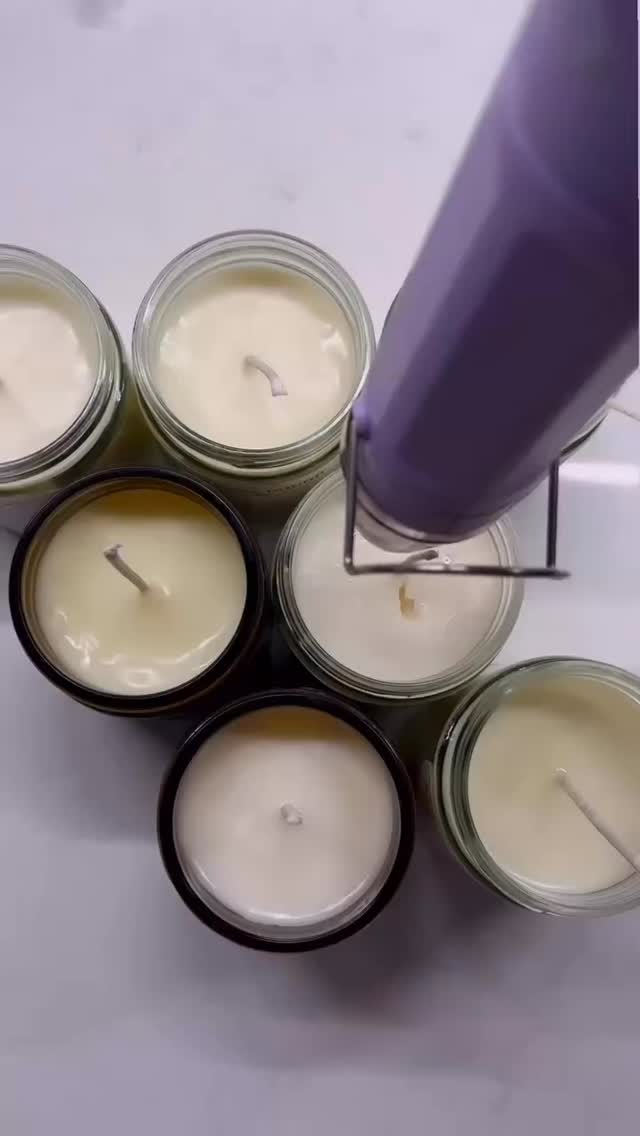 This is why clean soy candles can still burn incorrectly 👇
After soy candles set, air pockets can form below the surface.
You can’t see them, but I’ll know they’re there.
Why this matters:
Hidden holes can affect how a candle burns.
They can cause tunneling, uneven melt pools, or wasted wax.
Using a heat gun allows me to correct those flaws before the candle ever reaches you.
It’s a slower step, but it’s part of making a candle that actually performs the way it should.
This is what “hand-poured” is supposed to mean.
#CandleMaking #SoyCandles #HandPoured #SmallBatchCandles