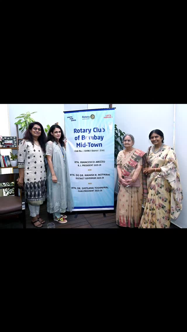 A heartfelt Rotary afternoon of remembrance and connection. 💙
Rotary Club of Bombay Mid-Town came together to honour the loving memory of Rtn Shri Narendra Kumar Mohatta, with his family joining us for this special meeting.
We also had an inspiring exchange of updates with Rotary in Virginia, USA, shared by Rtn Anupam Chaturvedi, strengthening our global Rotary bonds and service spirit. 🌍🤝
Thank you to everyone who attended and made this gathering meaningful.
#RotaryClubMidTown #connection #ServiceAboveSelf #rotaryclubinternational