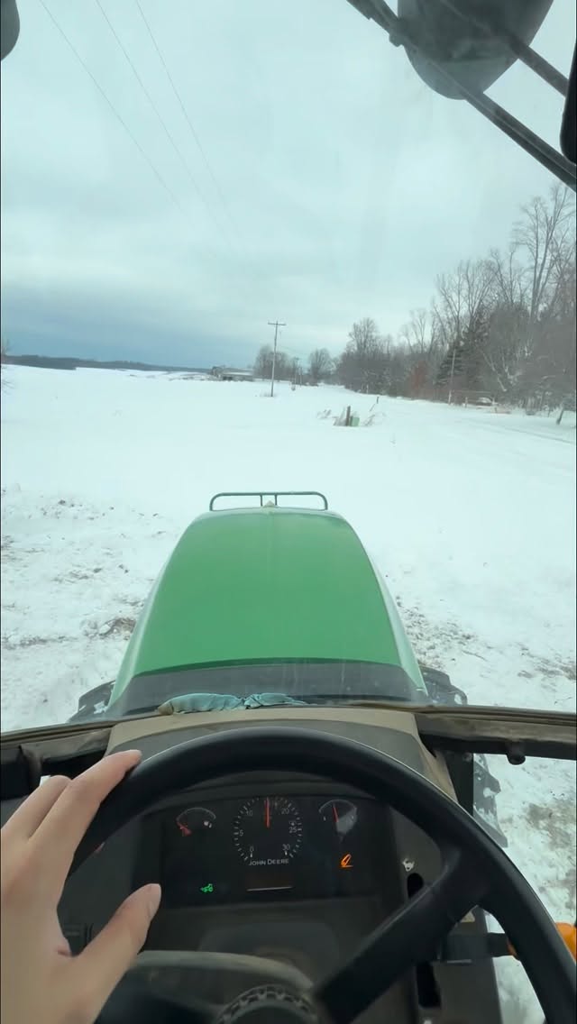 The snow is back at it again and so are we! ❄️🚜
Most people see apples 🍎in the Fall, but the real work starts now!
We are plowing snow so we can access our apple trees so we can trim them! 🌳