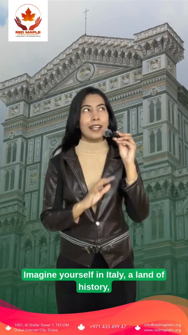 🇮🇹✨ Dreaming of a career in Europe?
Italy is calling — offering great salaries, a rich lifestyle, and exciting work opportunities. With Red Maple Human Resources, your journey to a better future starts now. From warehouses to hospitality and security roles, secure a stable income while living in one of Europe’s most iconic destinations. 🚀🍝
Limited vacancies available — apply today and take your first step toward Italy!
📞 Connect with us now and make your European dream come true.
#WorkInItaly #EuropeJobs #OverseasCareers #RedMapleHR #DreamAbroad