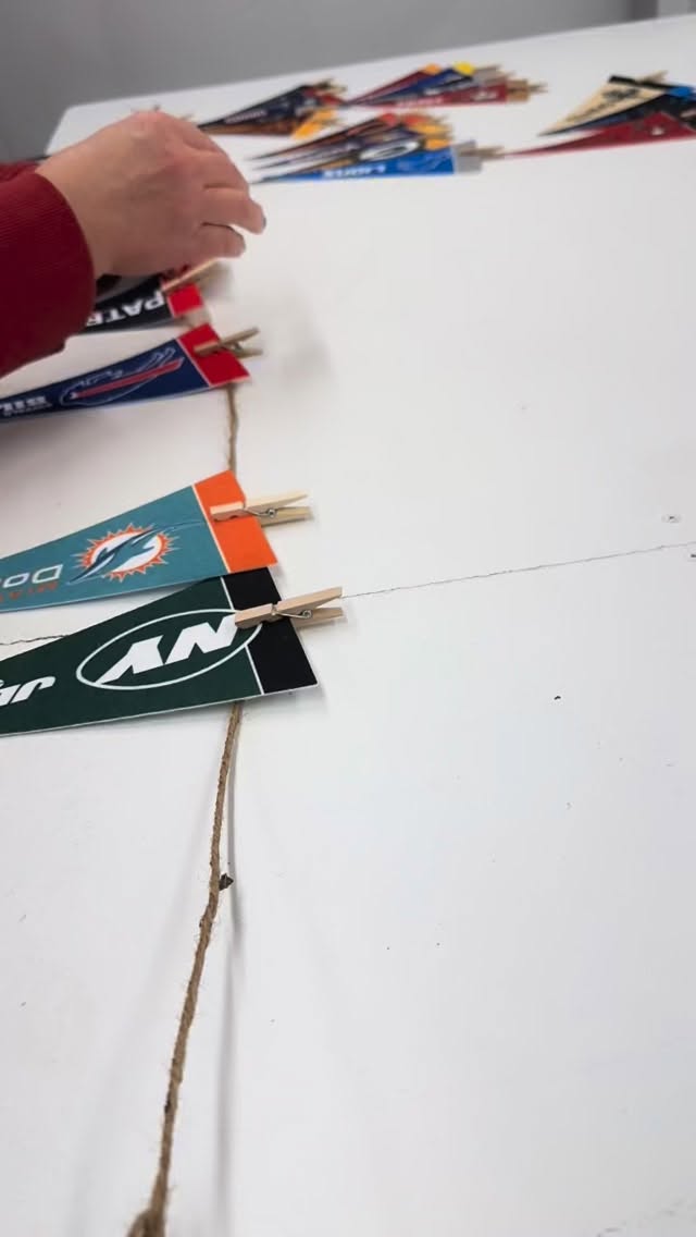 As the football season winds down, this creative studio keeps moving…took a moment to add these to the studio now representing all AFC + NFC teams—because football, design, and inspiration live here year-round! 🏈✂️#creativestudio #footballdecor #designspace #gamedayvibes #footballseason