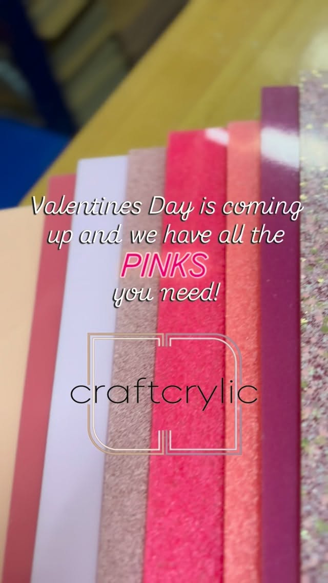 🩷It’s time to stock up for all of your Valentines projects! We have Pink Glitters, Sparkles, Confetti, Mirror, Matte, Neons, & more! + it’s all part of Buy 1 Get 1 FREE 🩷
Shop Now 🛍️
#Lasercutacrylic #laseracrylic #acryliclasercutting #acrylic #valentinesday