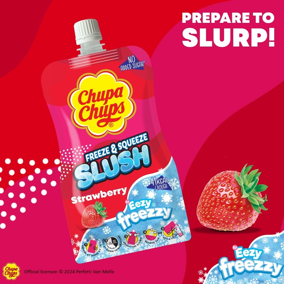 Competition now closed! Congratulations to our lucky winner @leanne.thompson.82
NEW PRODUCT ALERT !!
Introducing the all-new Chupa Chups Slush pouch, packed with mouth-watering Cola and Strawberry flavour, bursting with real fruit juice and zero added sugar - So join us this summer and Crush the Slush !
To celebrate the launch, we are giving away 10 x Slush pouches for one lucky winner to keep them refreshed this summer
How to enter:
Follow @by_eezy @perfettivanmellelicensing
Tag 3 friends
Share this post on your Story
Competition ends 21/06/2024 (UK entrants only)
#Giveaway #ByEezyFreezzy #PvMLicensing #PerfettiVanMelleLicensing #ChupaChups #ForeverFun #Slushes
