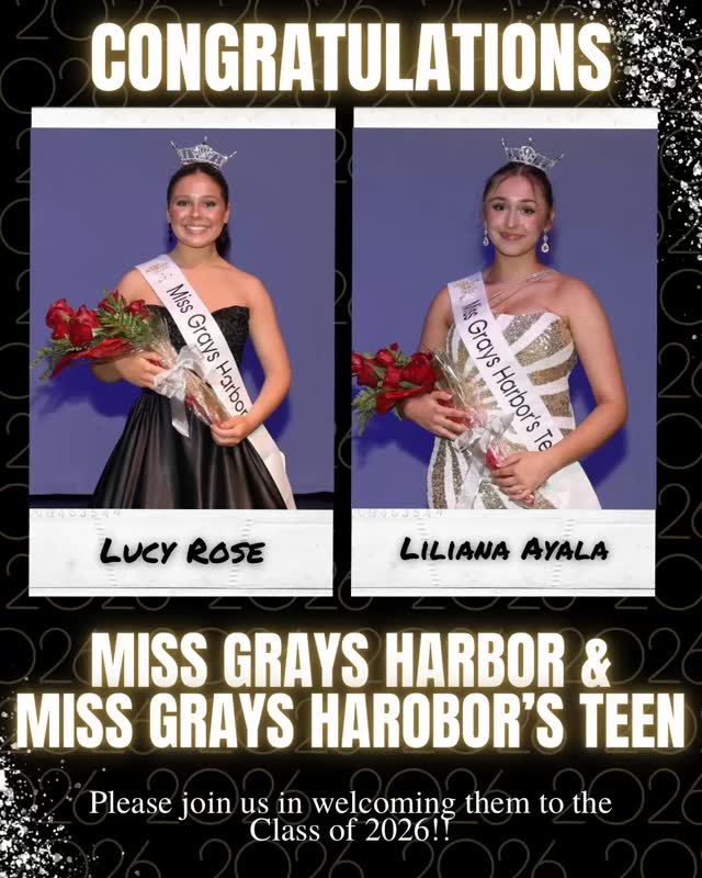 Congratulations to the new Miss Grays Harbor, @lucyyy_roseee, Grays Harbor’s Teen, @liliana.ayala777, Miss Pacific Coast @sofie.da.silva and Pacific Coast’s Teen peytonmarchie - Welcome to the Class of 2026! #missamerica #misswashington #missgraysharbor #misspacificcoast