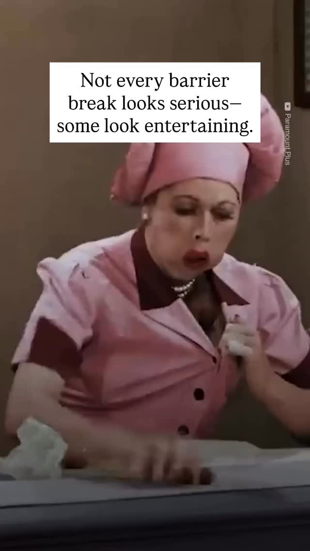 Sometimes barriers are missed because they arrive as entertainment.
I Love Lucy made us laugh first. But beneath the comedy, it quietly broke barriers—showing a woman leading a show, a mixed-culture marriage on TV, and topics no one dared to touch at the time. We were entertained… and only later realized how groundbreaking it really was.
Barriers are being broken every day. Some quietly. Some with humor. All of them matter.
