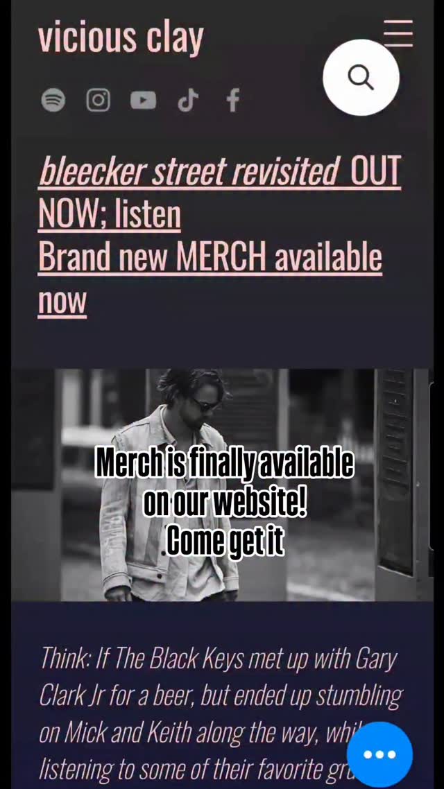 Merch available on our website viciousclay.com ! Come get your vinyl record and VC t-shirt #bandmerch #vinyl #tshirt #bandtshirt #indierock