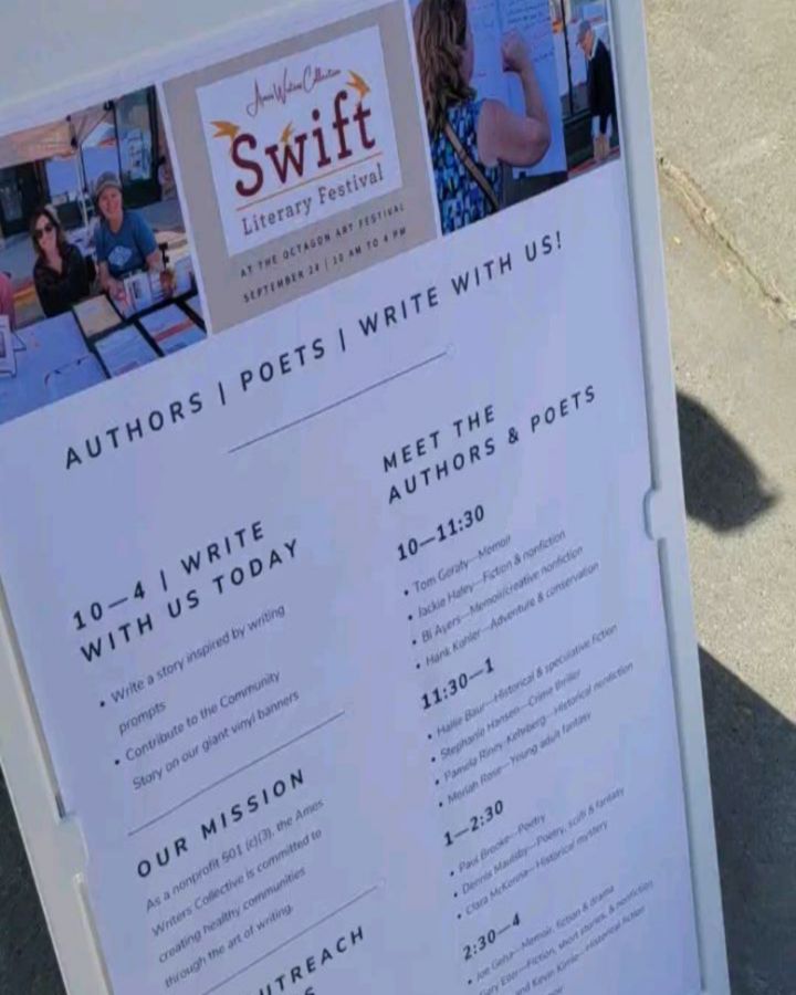 Come see me by the Octagon Gallary in Ames!