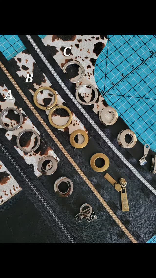 Help me decide on hardware for my next bag. Leave your choice in the comments. A...Gunmetal B...antique brass C...chrome.