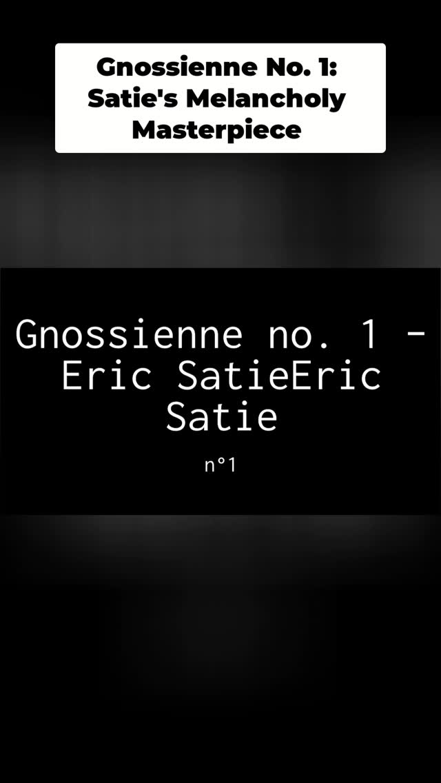 Laissez-vous transporter par l'univers serein d'Eric Satie avec « Gnossienne n° 1 ». Laissez-vous transporter par la musique.
Pour la vidéo complète, suis-moi sur Youtube, link in bio
Dive into the serene world of Eric Satie's 'Gnossienne no. 1.' Let the music transport you.
For the complete vidéo, follow me on Youtube, link in bio
#EricSatie #GnossienneNo1 #ClassicalMusic #PianoMusic #RelaxingMusic #MusicLover #CalmMoments