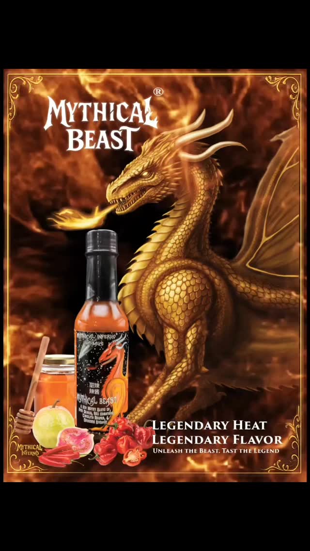 The Beast has awakened. 🐉🔥
Mythical Beast® Legendary Hot Sauce
Crafted for those who demand real flavor and legendary heat. No extracts. No shortcuts. Just pure power.
Unleash the Beast.
Mythical Sauce Co.
Tast the Myth. Feel the Legend.
#mythicalbeast
#hotsauce
#spicyfood
#craftsauce
#smallbusiness