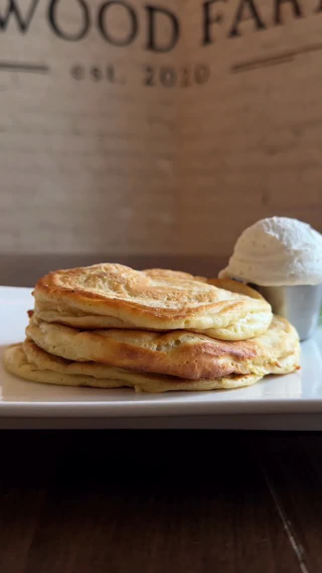 Delicious Trio Pancakes finished with homemade whipped cream and fresh blueberry sauce — at The Inwood Farm 🥞🫐
#inwoodfarm #nyc #pancakes