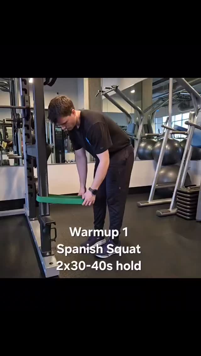Mini Workout: Quads + Happy Knees 🦵
Warm up the knees, and load the quads. Add these to your next leg day.
Warm-Up
• Spanish Squat — 2×30–40s hold
• Terminal Knee Extension — 2×12–15/side
Work
• Goblet Squat (Heels Elevated) — 3–4×8–10
• Split Squat — 3×8–12/side
Great for: desk workers, lifters, runners, or anyone with cranky knees.
Why add it: builds quad strength, improves knee tolerance, and supports healthier squats and lunges.#gymworkout #personaltraining