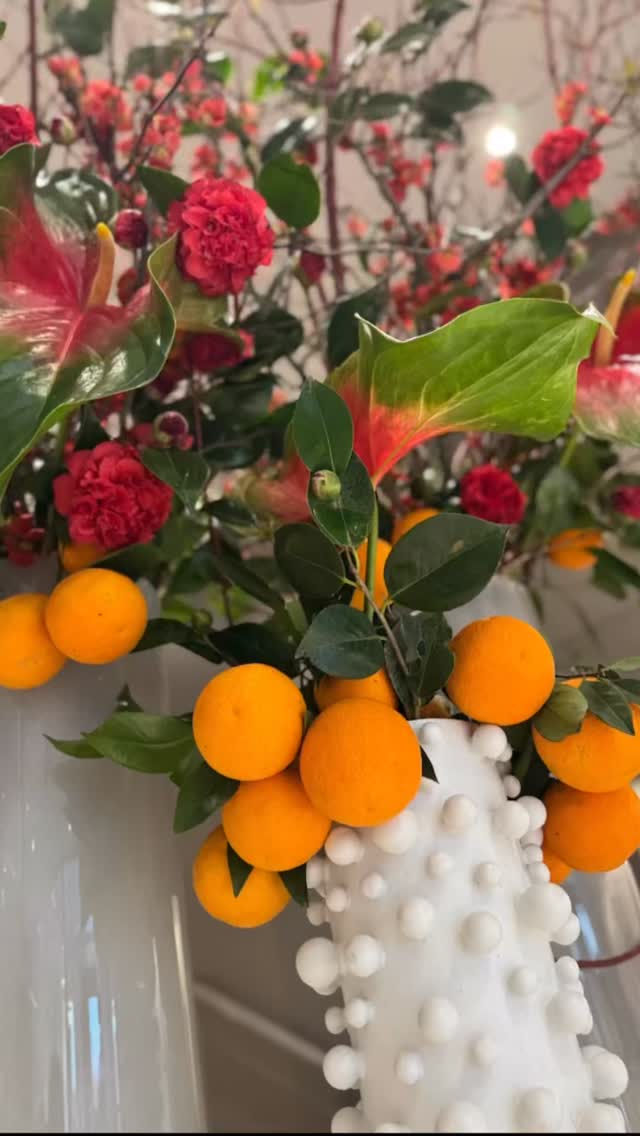 Oranges. Flowers. Beautiful