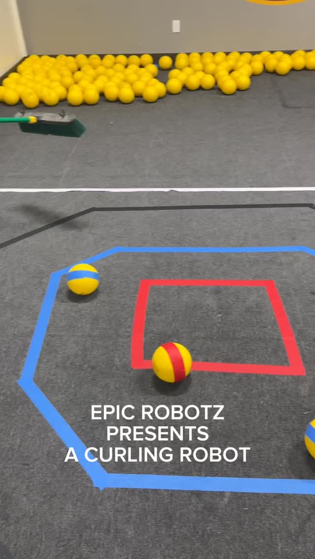 Didn’t know our robot was so good at curling. #olympics #curling #frc