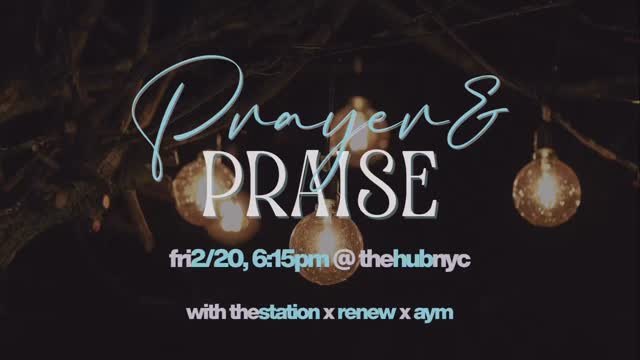 Praise & Prayer Night 🙏🎶😎
See you at The Hub this Friday, 6:15pm!
📍109 E 31st St, New York, NY 10016