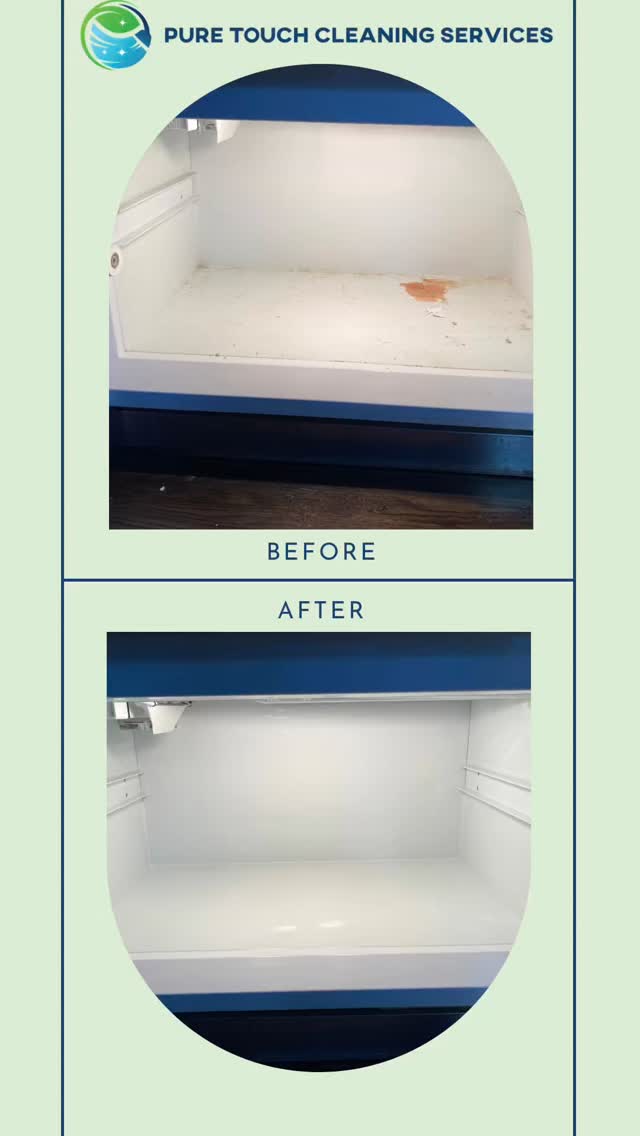 Grime out, freshness in ❄️✨ this #FridgeCleaning is giving #SpotlessResults. #BeforeAndAfter #DeepCleanNYC #PureTouchCleaning #NYCCleaning #FoodSafeClean #KitchenCleaning #CleaningTransformation”