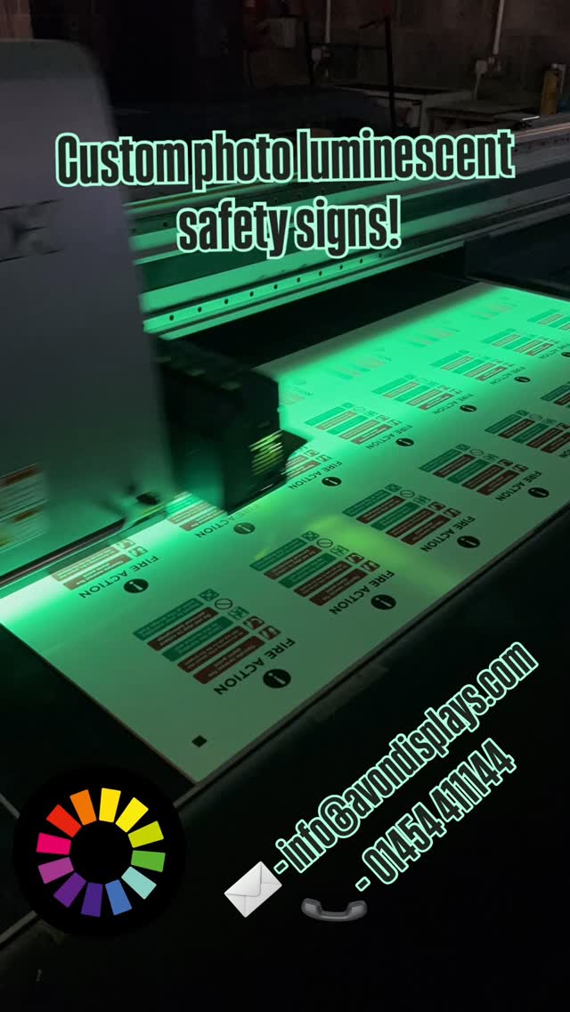 Look at that glow! π‘
Photo luminescent safety signs, UV printed with with our in house flat bed. Get in touch for custom orders!
βοΈ - info@avondisplays.com
π - 01455 411144
#photoluminescentsigns #firesafetysigns #safetysigns #bristolsigns #glowinthedarksigns