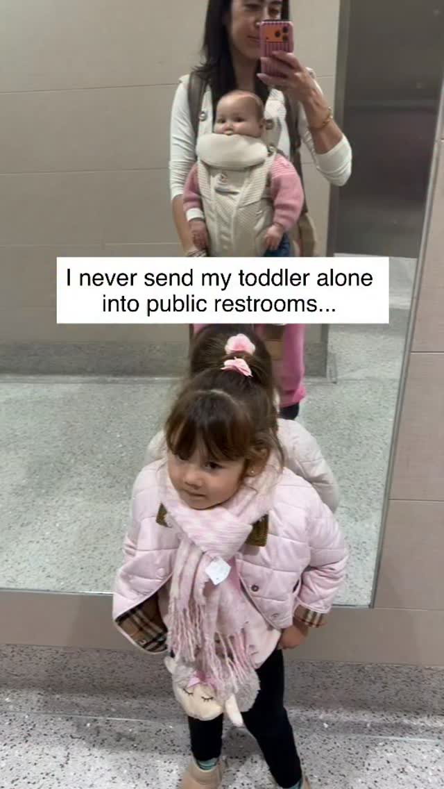 This might sound overprotective…
BUT Public bathrooms aren’t just bathrooms.
They’re crowded.
Doors lock.
Stalls block visibility.
People come and go fast.
And toddlers?
They’re tiny. Curious. Easily distracted.
If I can’t see her, I’m not comfortable.
So here’s how I handle it:
• If it’s a family restroom, we use that.
• If it’s crowded, I wait for a stall I can fully access with her.
• If I have the baby too, both kids go in with me. No splitting up.
• I keep bags minimal so I’m not juggling chaos inside.
Sometimes it’s inconvenient.
Sometimes it means waiting longer.
But “just a second” is still a second where I can’t see what’s happening.
This isn’t fear.
It’s supervision in a space with blind spots.
When they’re older and ready? That changes.
But at toddler age, safety isn’t independence training.
It’s proximity.
If I can’t see her, I’m going in too.
#travelmomwithkids #toddlertravel #momhacks