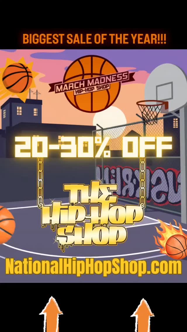 🏀The madness has begun!!!! 20-30% OFF EVERYTHING @thenationalhiphopshop Nationalhiphopshop.com #hiphoptoys #hiphop #wutang #mfdoom #Eminem