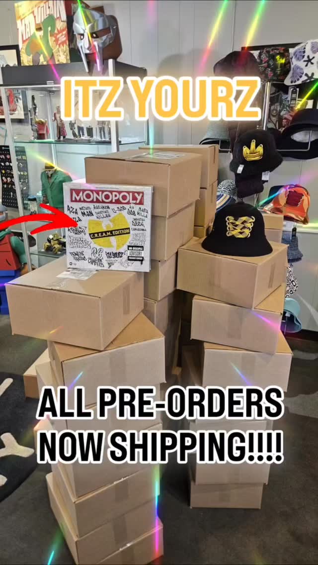 🐝Thanks for your patience @thenationalhiphopshop All Wu-Tang Monopoly games are now shipping!!!! #WuTang #wutangclan #Monopoly #hiphop
DIDN'T GET ONE??? NOW IN STOCK⬇️⬇️⬇️
https://www.hiphopmuseumdc.org/product-page/wu-tang-clan-official-monopoly-board-game-bundle